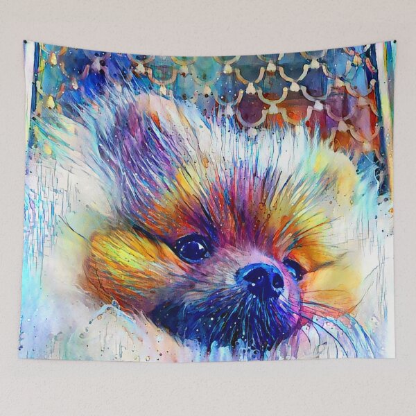 Item preview, Paintsplatter Pomeranian Abstract designed and sold by Alyxandre.