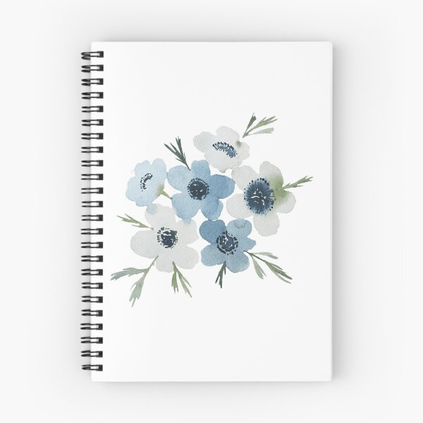 Item preview, blue watercolor flower designed and sold by leahtilton.