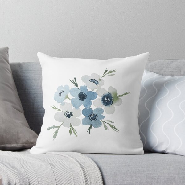 Item preview, blue watercolor flower designed and sold by leahtilton.