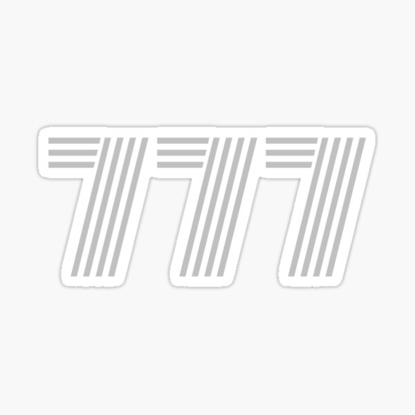 Angel Number 777 Linear Design Sticker