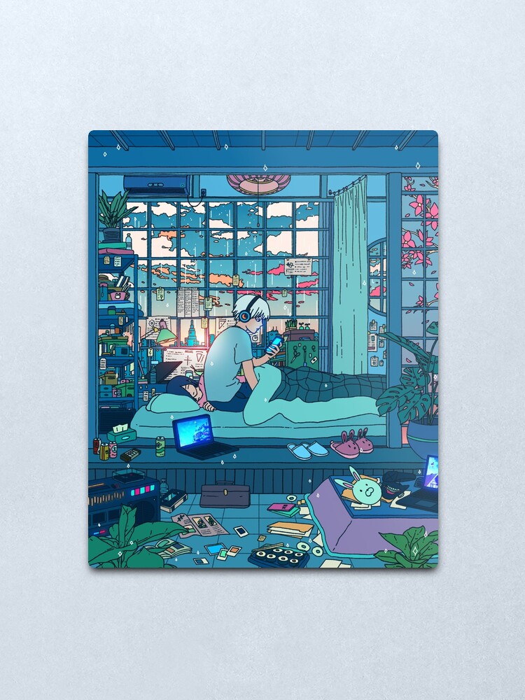 Alternate view of Rainy Morning Metal Print