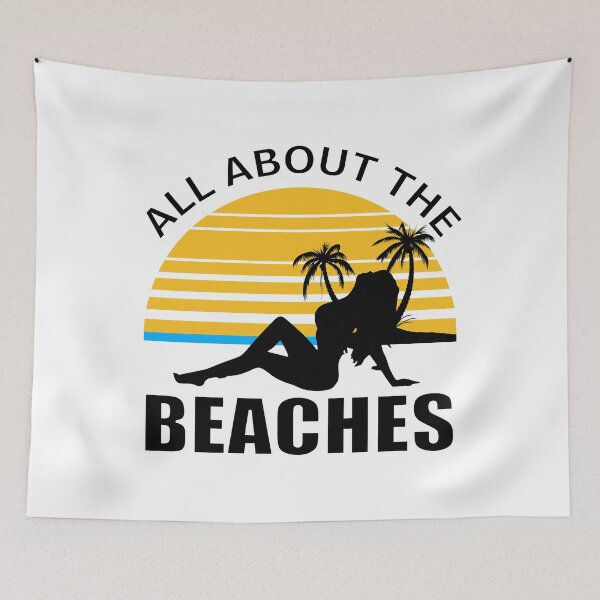 Item preview, All About The Beaches Funny Spring Break Vacation designed and sold by pixeljamz.