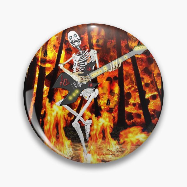 Item preview, THE SKELETON GUITARIST IN THE FIRE designed and sold by Astralia.