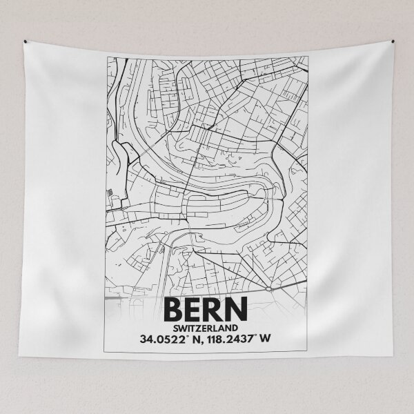 Item preview, Bern City Map Minimalist designed and sold by downbubble17.