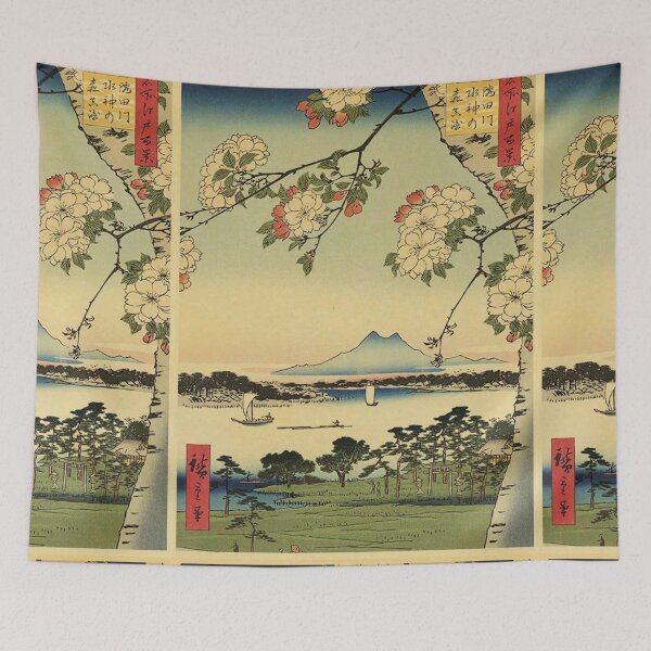 Item preview, Japanese print with a lake and mountains  designed and sold by MindChirp.