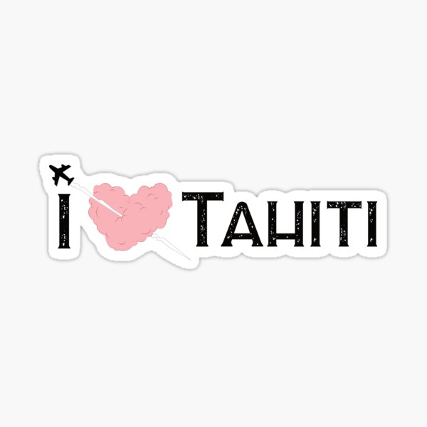 Autocollant Coeur de Tahiti