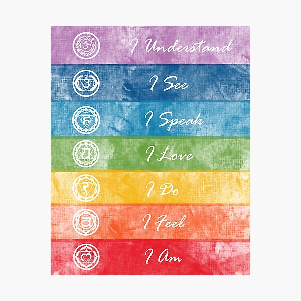 Item preview, Color Chakra Healing Affirmation  designed and sold by Bluepress.