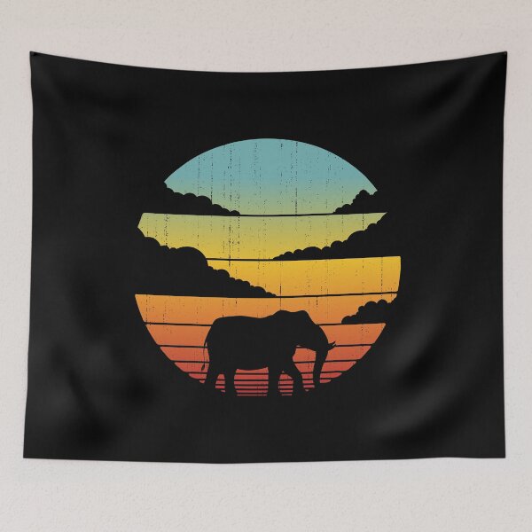 Item preview, Elephant Retro Sunset Vintage 60s 70s Shirt for Men Women Boys Girls Kids Animal Lovers Gift designed and sold by LiqueGifts.