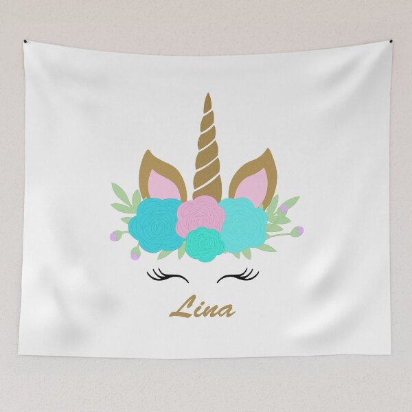 Item preview, Unicorn Lina - Teal designed and sold by karlaestrada.