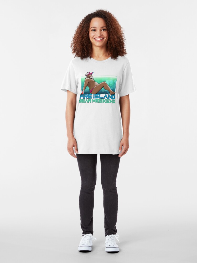 Alternate view of FIRE ISLAND BEAR WEEKEND 2020 (Chilling) Slim Fit T-Shirt