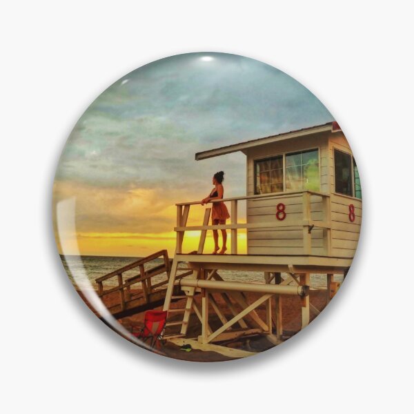 Item preview, Lifeguard tower at sunset . designed and sold by silviasunflower.