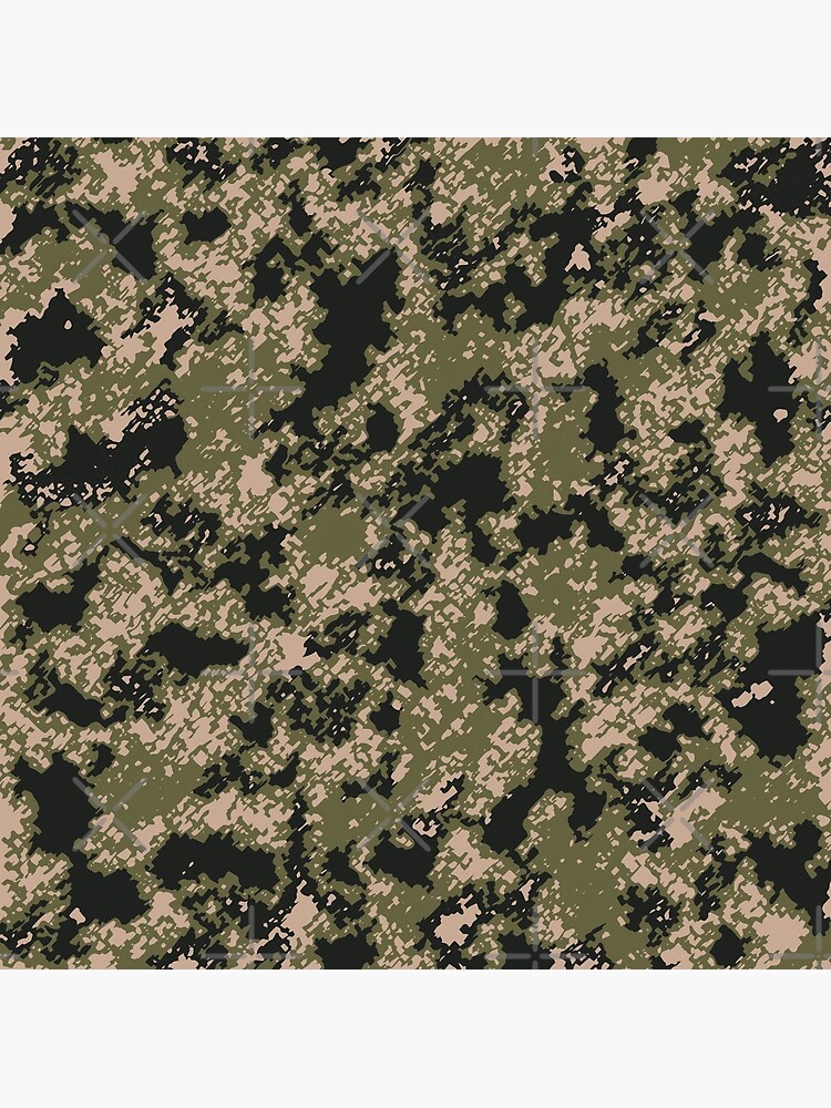 Military Camouflage Poster Edges Patterns in Green, Beige and