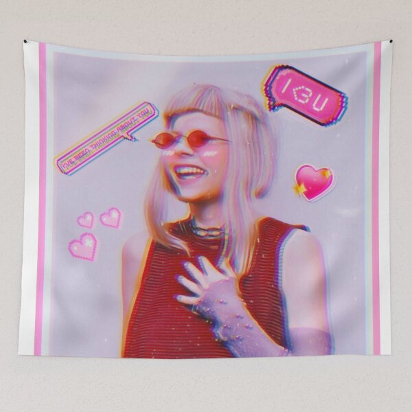 Item preview, Pink Hearts Aurora designed and sold by Kelsey Johnson.