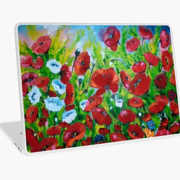 Field of popies Laptop Skin