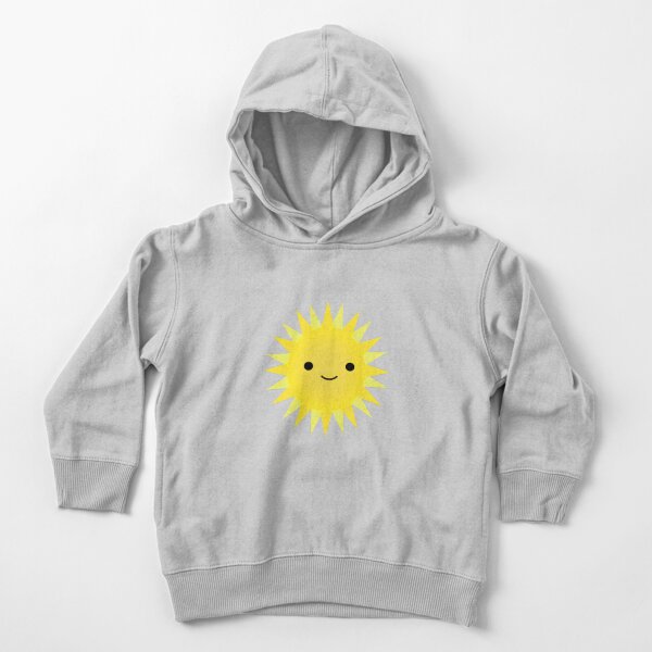 Cute Kawaii Bright Yellow Happy Sun Toddler Pullover Hoodie