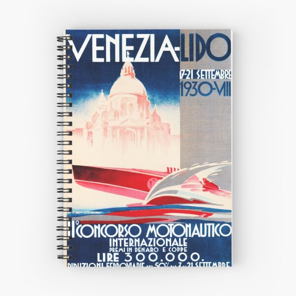 Item preview, VENEZIO LIDO 1930 INTERNATIONAL MOTORBOAT COMPETITION Vintage Italy Tourism Poster designed and sold by retroposters.