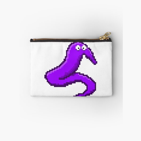 Item preview, Purple Fuzzy Worm On A String Meme Pixel Art designed and sold by Good-Find.