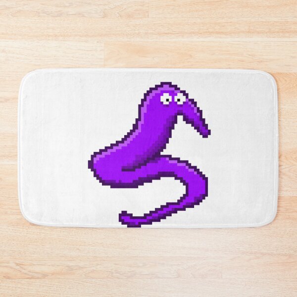 Item preview, Purple Fuzzy Worm On A String Meme Pixel Art designed and sold by Good-Find.