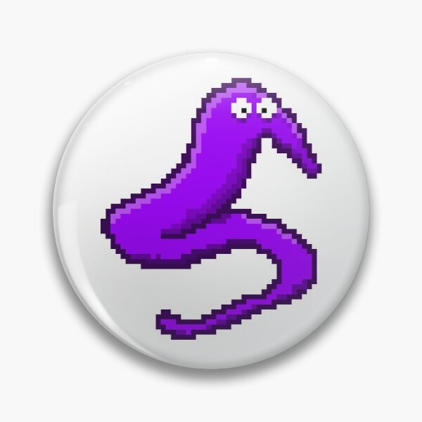 Aperçu de l'œuvre Ver flou violet sur une chaîne Meme Pixel Art créée et vendue par Good-Find.