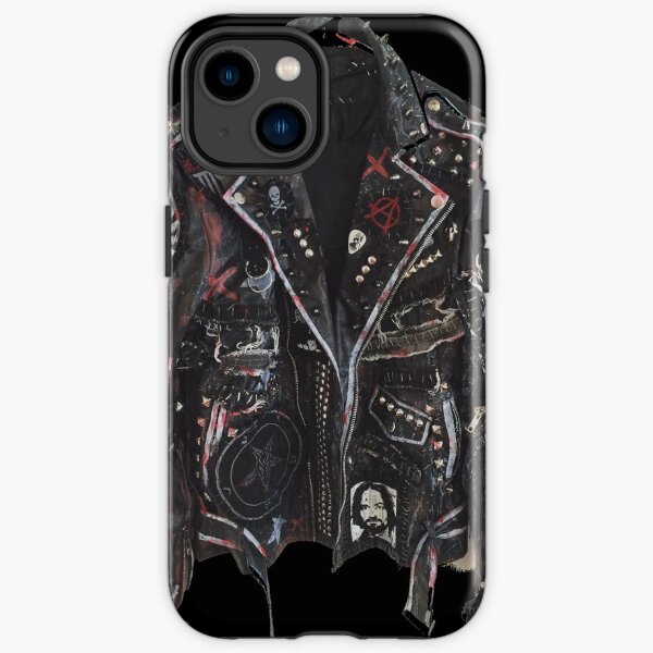 Fashionable leather jacket of hippies or punk iPhone Tough Case