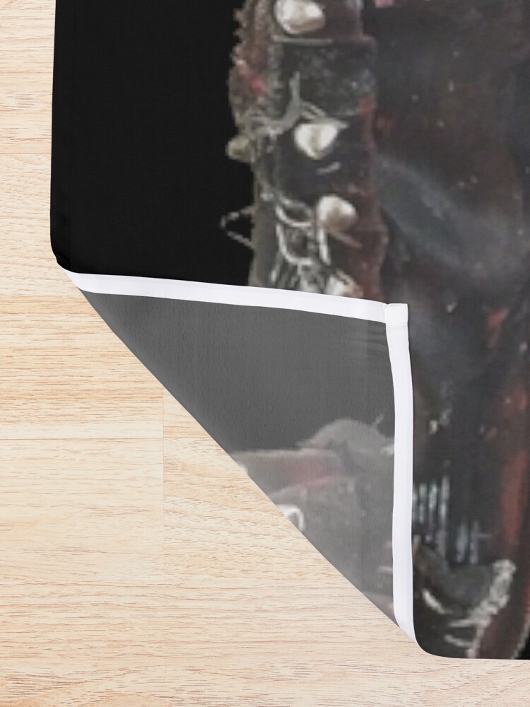 Alternate view of Fashionable leather jacket of hippies or punk Shower Curtain