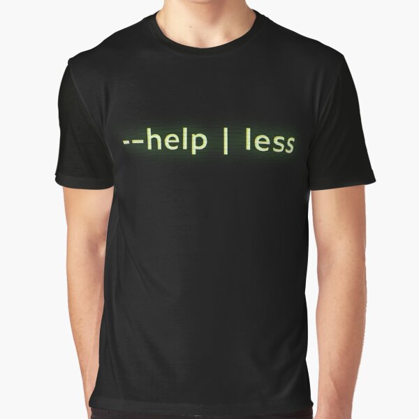 Item preview, --help | less designed and sold by Ben Stark.