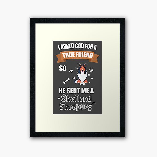 Shetland Sheepdog Puppy Dog Owner Gifts Framed Art Print