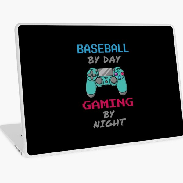 Baseball By Day Gaming By Night Laptop Skin