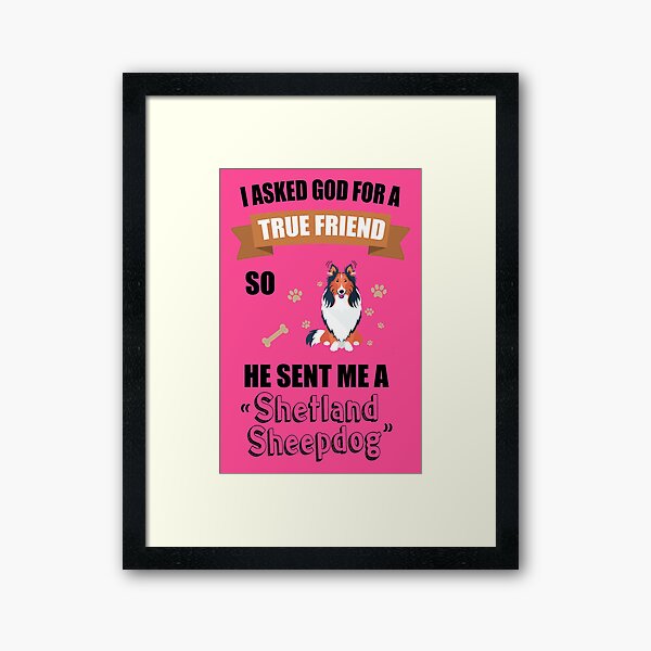 Shetland Sheepdog Mom & Dad Gifts Framed Art Print