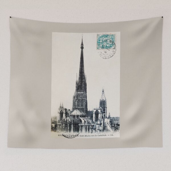 Item preview, Antique French Post Card of Rouen Saint-Maclou Cathedral designed and sold by FuzzyHoney.