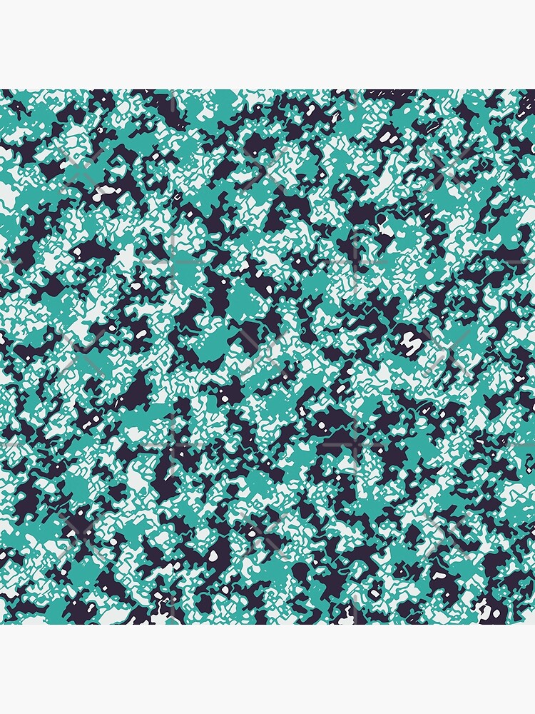 "Mint Green Camouflage Colorful Design Digital Camo Patterns in Mint