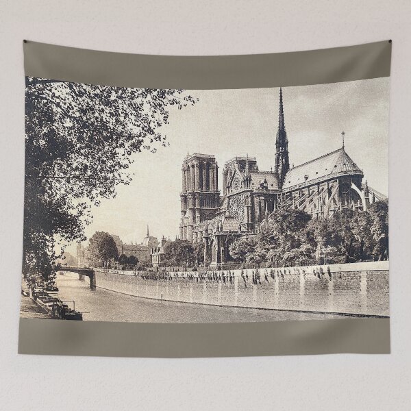 Item preview, Antique Notre Dame Cathedral Postcard designed and sold by FuzzyHoney.