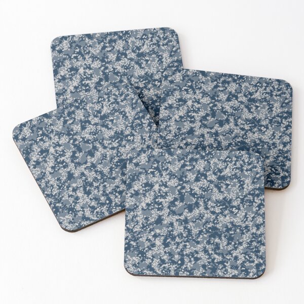 Item preview, Winter Camouflage Artistic Sponge Patterns in Blue Shades designed and sold by ShopieHome.