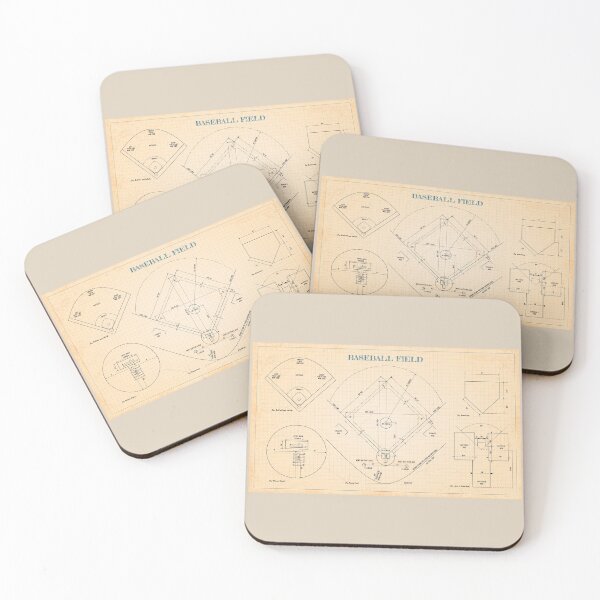 Item preview, Baseball Field (Old blue grid) - English designed and sold by BGALAXY.