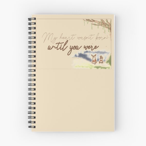 Item preview, "My Heart Wasn't Born Until You Were" -- Watercolor Rabbits designed and sold by LochNestFarm.