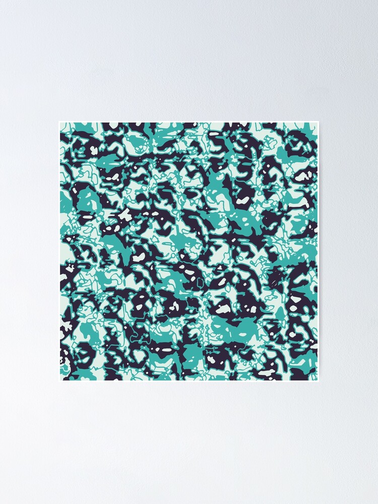 "Mint Green Camouflage Colorful Design Digital Camo Patterns in Mint