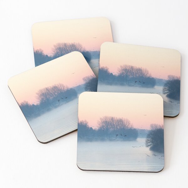 Item preview, River landscape on the Weser with fog at dawn, Bremen, Germany, Europe designed and sold by Torsten  Krüger.