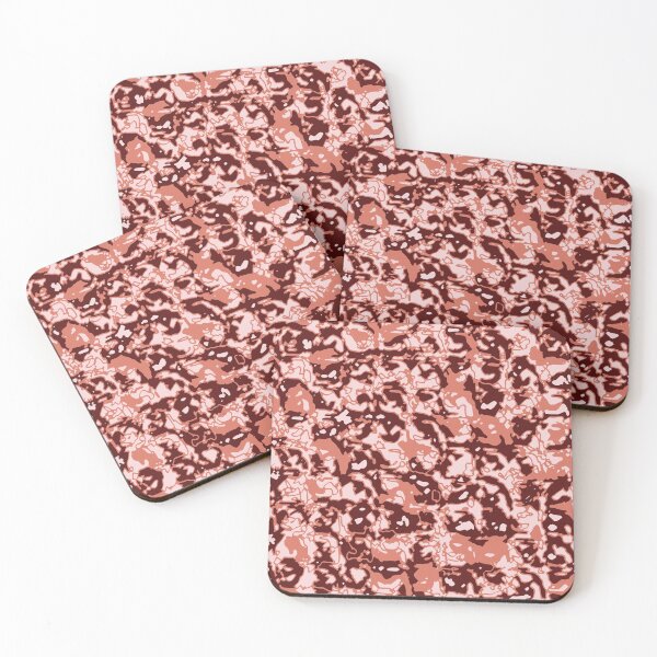 Item preview, Lush Lava Camouflage Distorted Glass Blocks Patterns in Red and Orange designed and sold by ShopieHome.