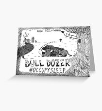 Occupy Sleep editorial cartoon Greeting Card