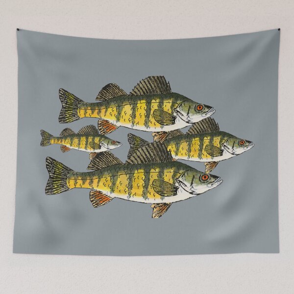 Item preview, Yellow Perch School designed and sold by fishfolkart.