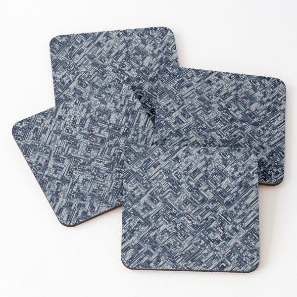 Item preview, Winter Camouflage Distorted Lines Patterns in Blue Shades designed and sold by ShopieHome.