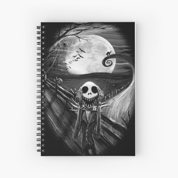 Jack skellington scream art Spiral Notebook