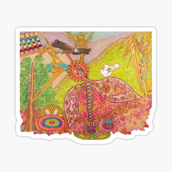 Winged Serpent Ceremonial Ground Sticker