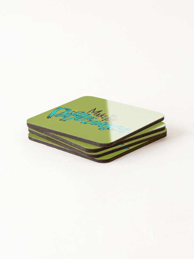 Thumbnail 4 of 5, Coasters (Set of 4), Make the difference designed and sold by RitzuPaul.
