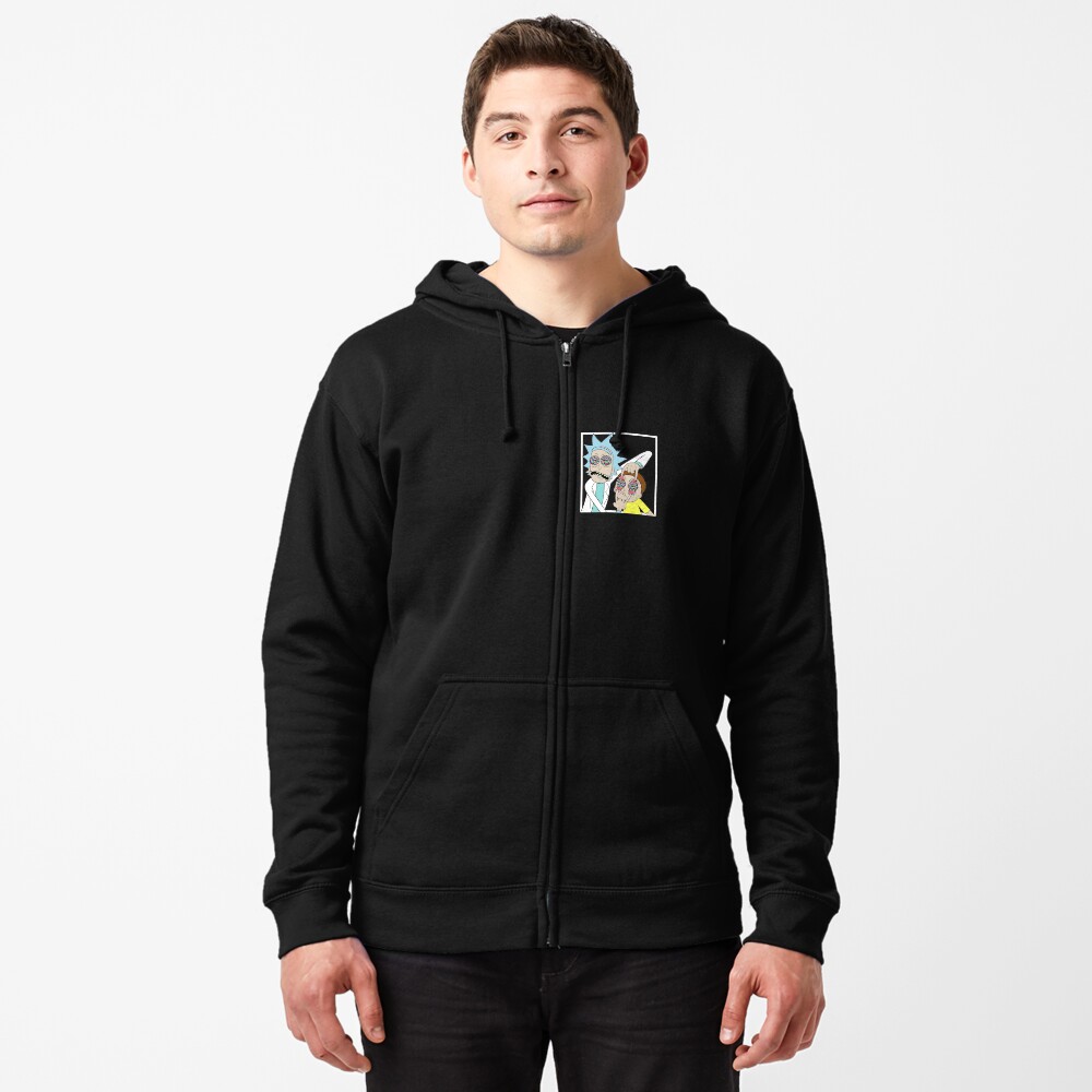 rick and morty zipper hoodie