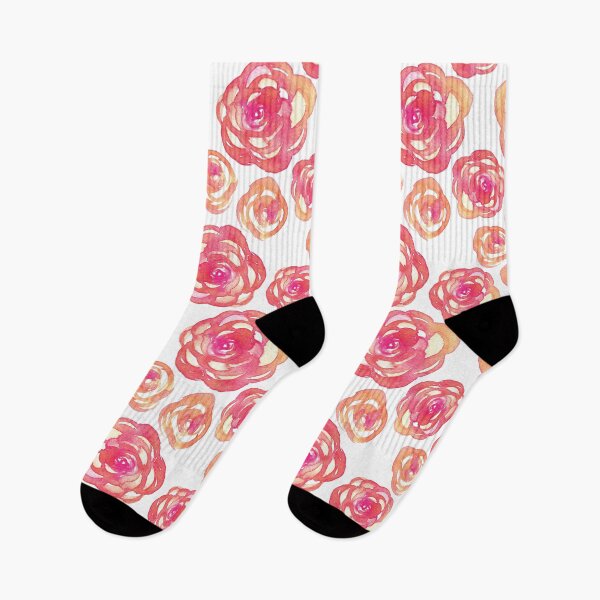 Item preview, Pink Watercolor Flower Pattern designed and sold by PrettySimple Graphic Design.