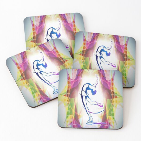 Item preview, BEAUTIFUL,FEMININE,SOFT,DREAMY-LIKE,ICE SKATING GIRL, Psychedelic Arte Abstracto, abstract art design designed and sold by Adri Barnard.