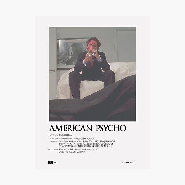 American Psycho Movie Poster Photographic Print