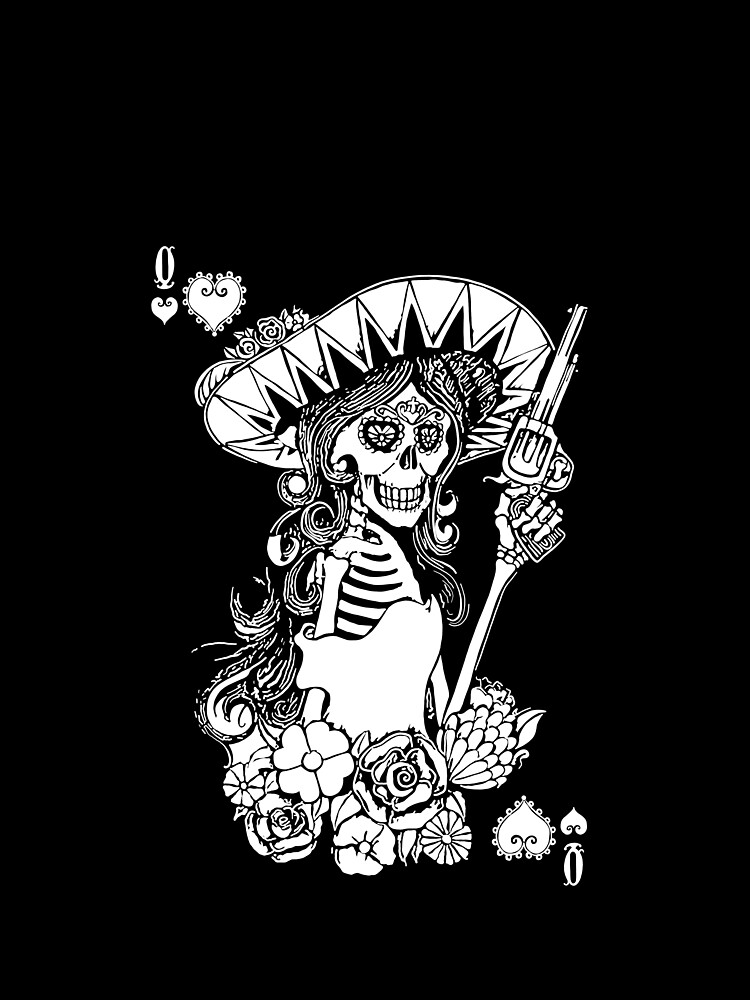 Day of the Dead Queen of Hearts by fullrangepoker