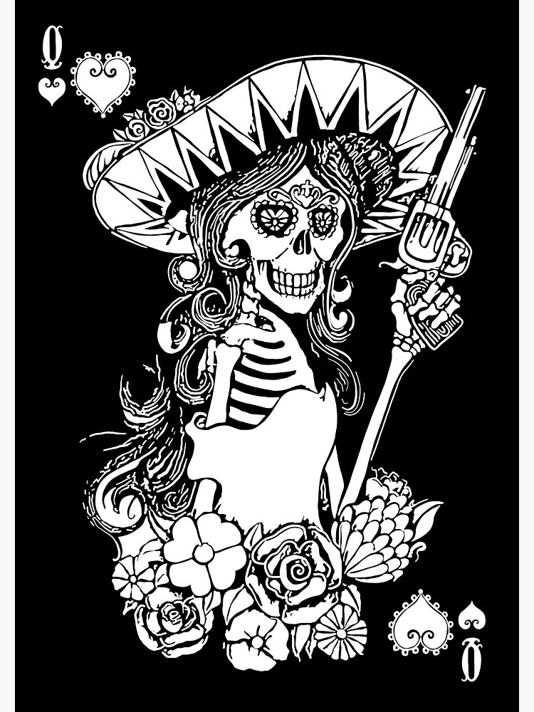 Day of the Dead Queen of Hearts by fullrangepoker
